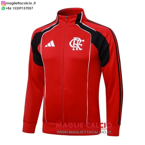 nuova flamengo rosso nero giacca lunga zip 2025-2026