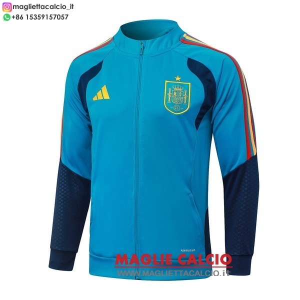 nuova spagna blu giacca full zip allenamento 2026