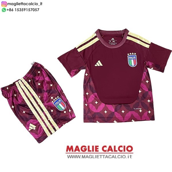 nuova Portiere magliette italia set completo bambino 2026 Borgogna