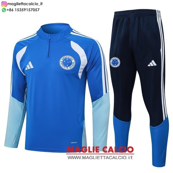 nuova cruzeiro insieme completo blu felpa da allenamento 2026-2027