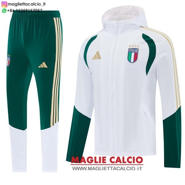 nuova italia insieme completo bianco verde giacca a vento 2026