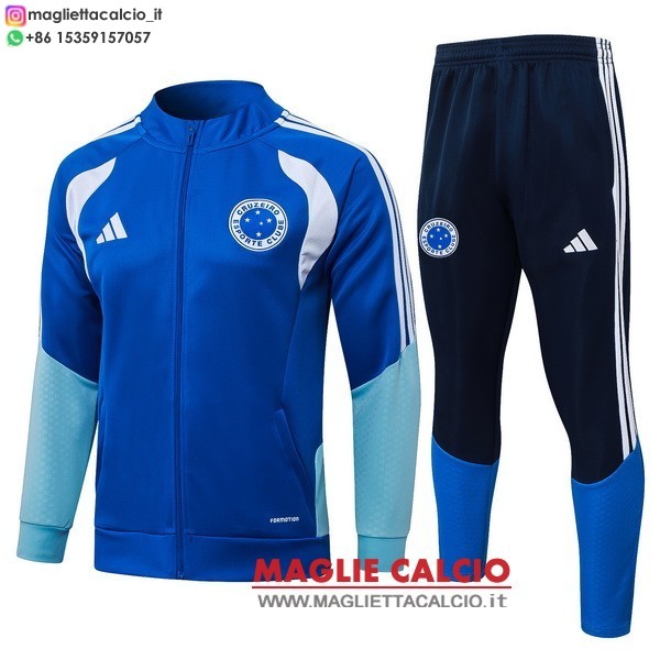 nuova cruzeiro insieme completo blu giacca lunga zip 2026-2027