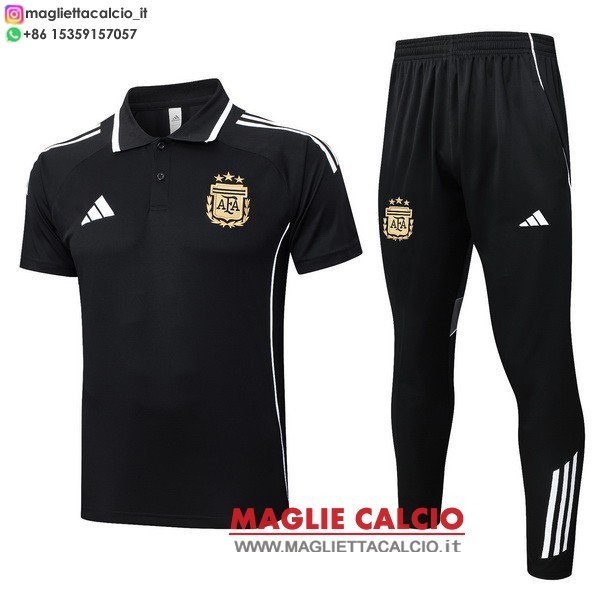 argentina set completo maglia nero magliette polo nuova 2026