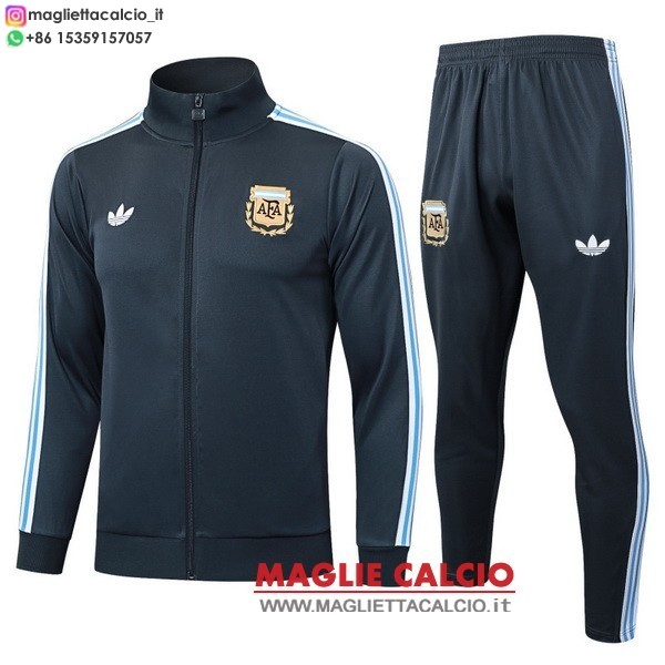 nuova argentina bambino insieme completo grigio navy giacca lunga zip 2026