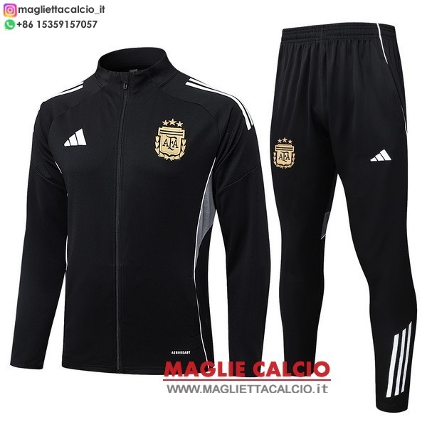 nuova argentina bambino insieme completo nero grigio giacca lunga zip 2026