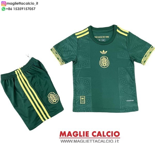 nuova Speciale maglietta set completo mexico bambino 2026 Verde