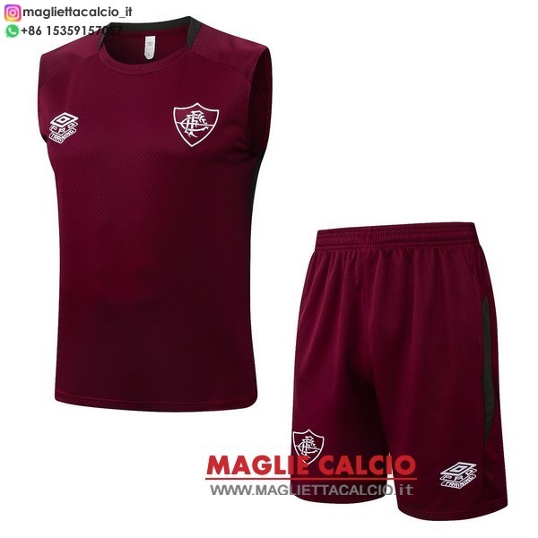 nuova senza maniche formazione set completo divisione magliette fluminense 2025-2026 rosso