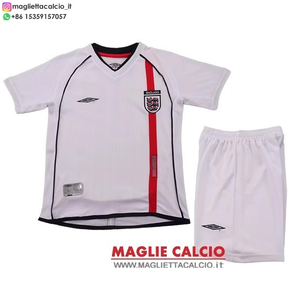 prima magliette inghilterra bambino retro 2002