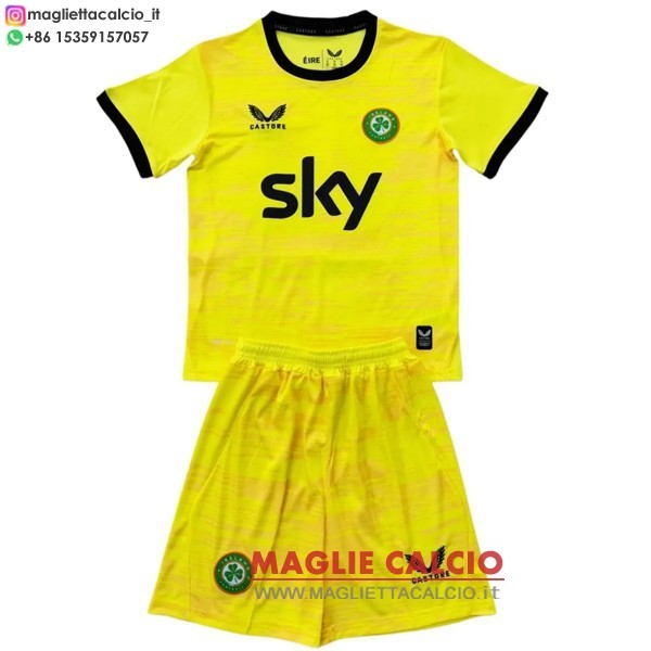 nuova portiere maglietta set completo irlanda bambino 2026 giallo