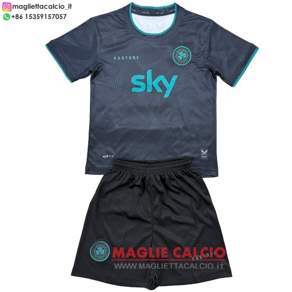 nuova speciale maglietta set completo irlanda bambino 2026 nero grigio