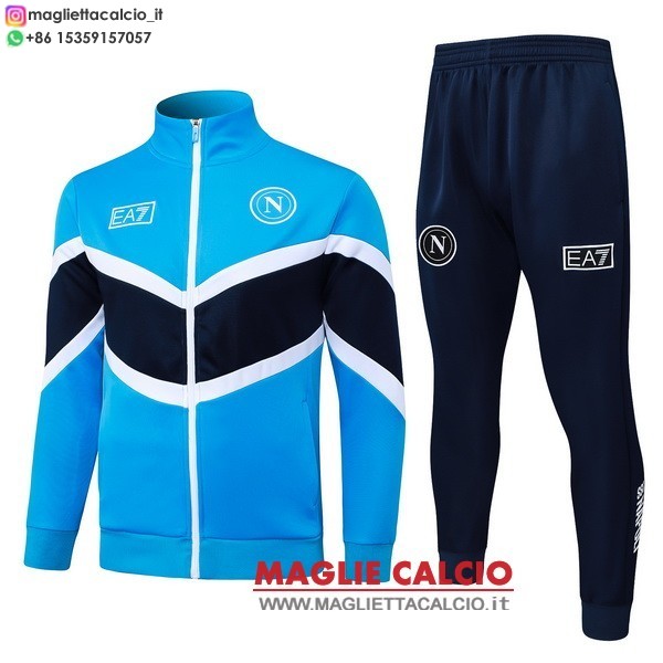 nuova napoli insieme completo blu bambino giacca lunga zip 2025-2026