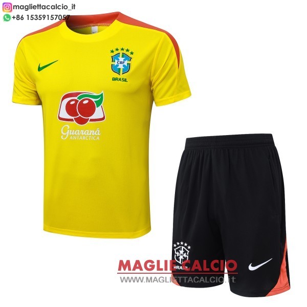 formazione set completo divisione magliette brasile 2026 giallo arancione nero