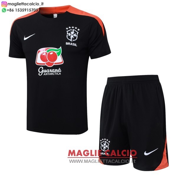 formazione set completo divisione magliette brasile 2026 nero arancione