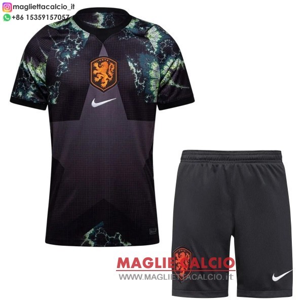 nuova portiere magliette paesi bassi set completo bambino 2026 nero
