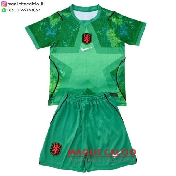 nuova portiere magliette paesi bassi set completo bambino 2026 verde