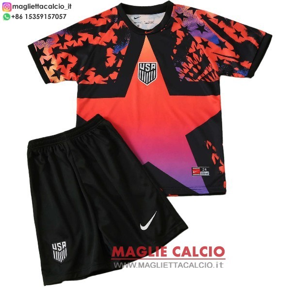 nuova portiere maglietta set completo stati uniti bambino 2026 arancione