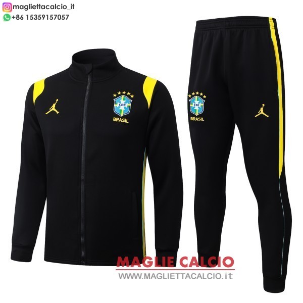 nuova brasil insieme completo nero giallo giacca full zip 2026
