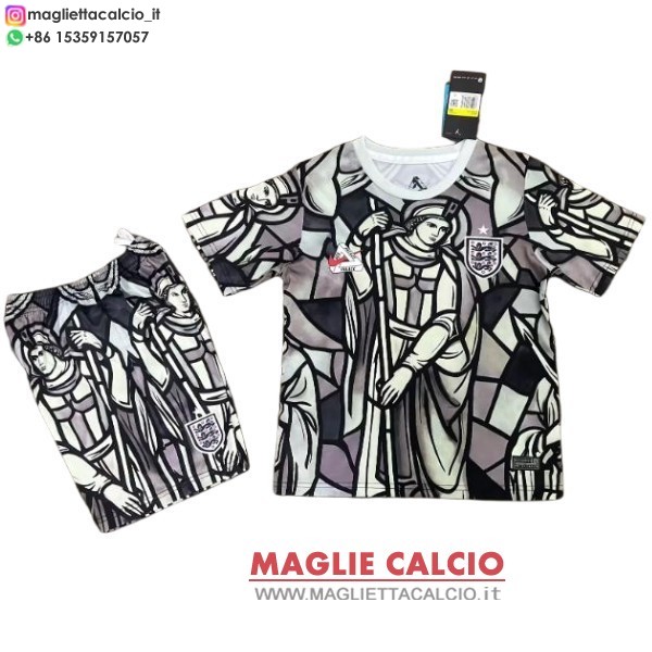 speciale magliette inghilterra bambino 2026 grigio I bianco