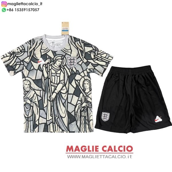 speciale magliette nazionale inghilterra set completo uomo 2026 Grigio Bianco