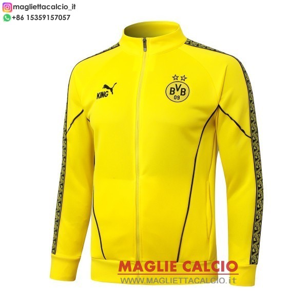 nuova borussia dortmund giallo nero giacca lunga zip 2025-2026