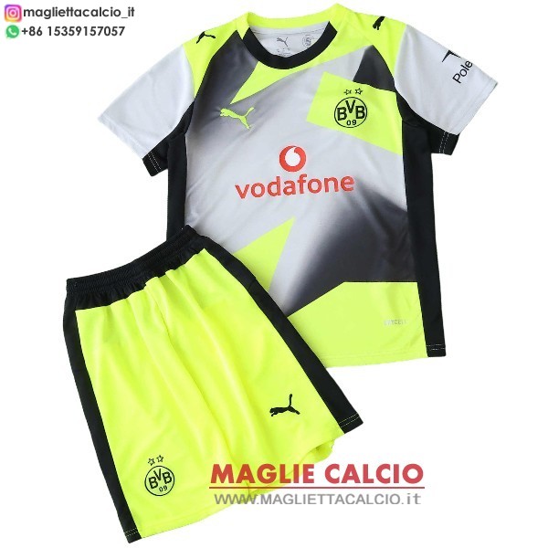 seconda magliette borussia dortmund set completo bambino 2025-2026