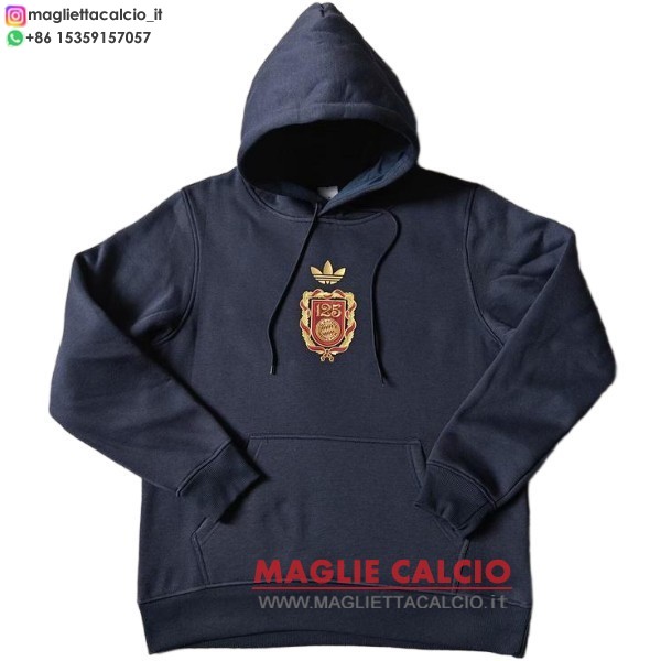 nuova bayern monaco blu i navy giacca felpa cappuccio 2025-2026