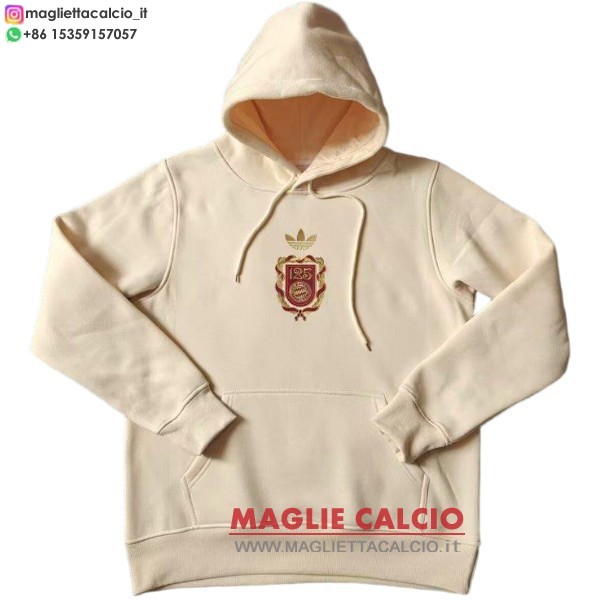 nuova bayern monaco giallo bianco giacca felpa cappuccio 2025-2026