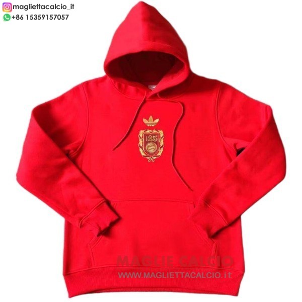 nuova bayern monaco rosso giacca felpa cappuccio 2025-2026