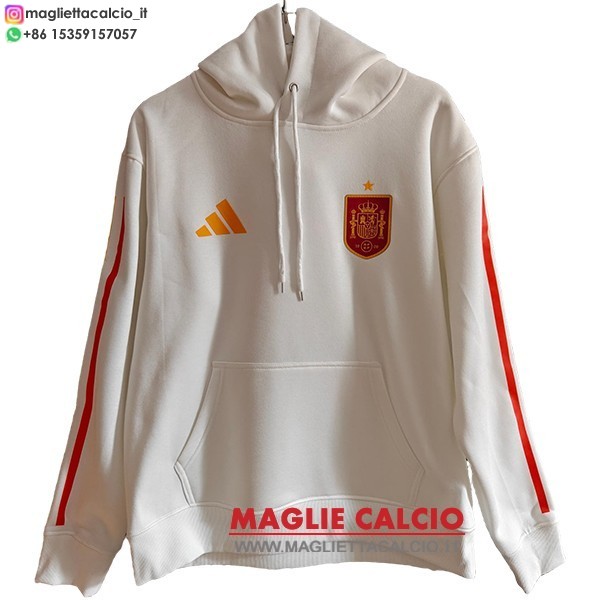 nuova spagna bianco rosso felpa con cappuccio 2026