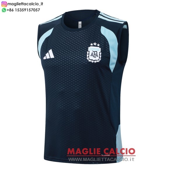 nuova formazione divisione senza maniche magliette argentina 2026 blu navy