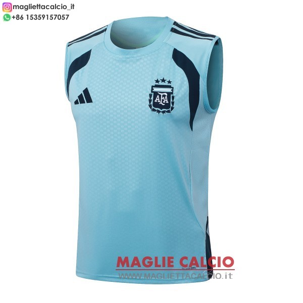 nuova formazione divisione senza maniche magliette argentina 2026 blu