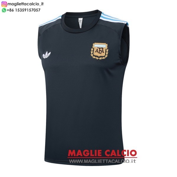 nuova formazione divisione senza maniche magliette argentina 2026 grigio navy