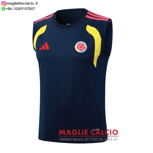 nuova senza maniche formazione magliette columbia 2026 blu giallo