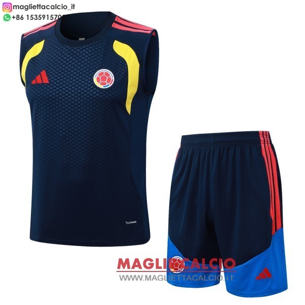 nuova senza maniche formazione set completo magliette columbia 2026 blu giallo