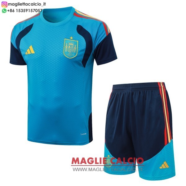 nuova formazione set completo divisione magliette spagna 2026 blu luce