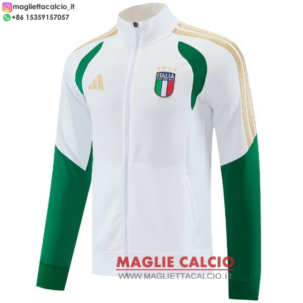 nuova italia bianco i verde giacca lunga zip 2026