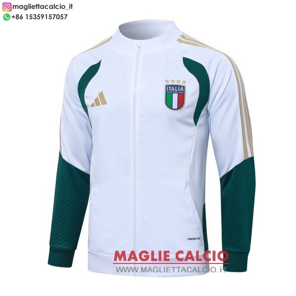 nuova italia bianco verde giacca lunga zip 2026