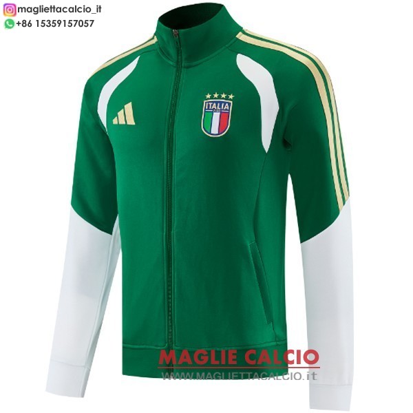 nuova italia verde i bianco giacca lunga zip 2026