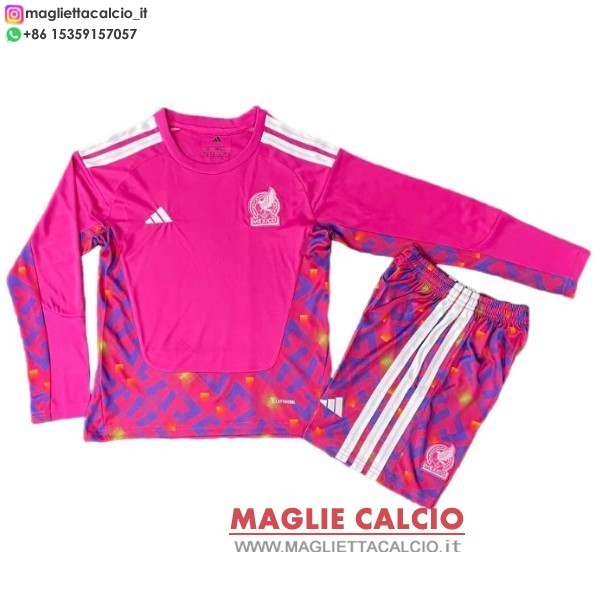 nuova portiere ml maglietta set completo mexico bambino 2026 Rosa
