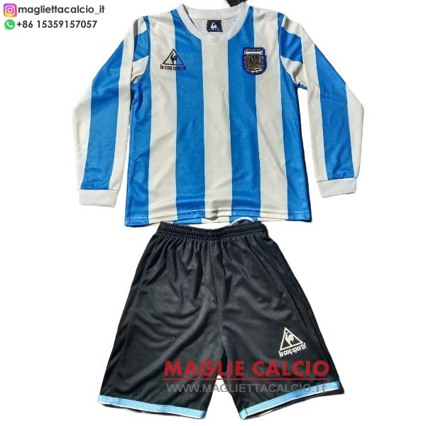 nuova prima ml magliette argentina retro bambino 1986