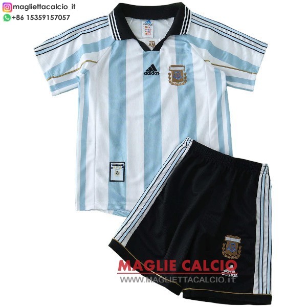 nuova prima magliette argentina retro bambino 1998