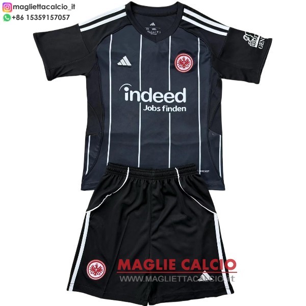 nuova prima magliette eintracht frankfurt set completo bambino 2025-2026