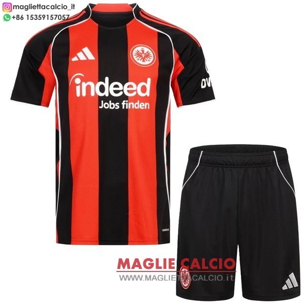 nuova prima i magliette eintracht frankfurt set completo bambino 2025-2026