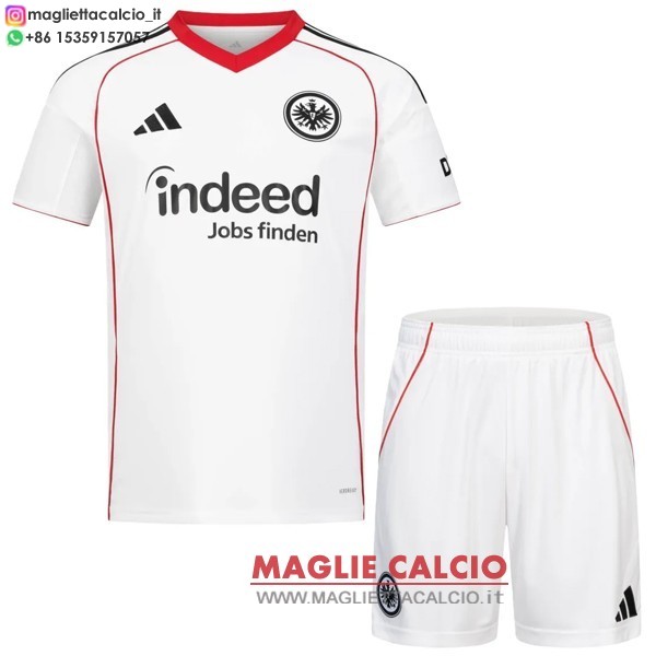 nuova seconda magliette eintracht frankfurt set completo bambino 2025-2026