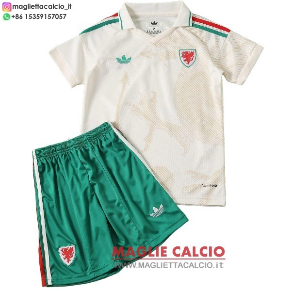 nuova seconda magliette Galles bambino 2026