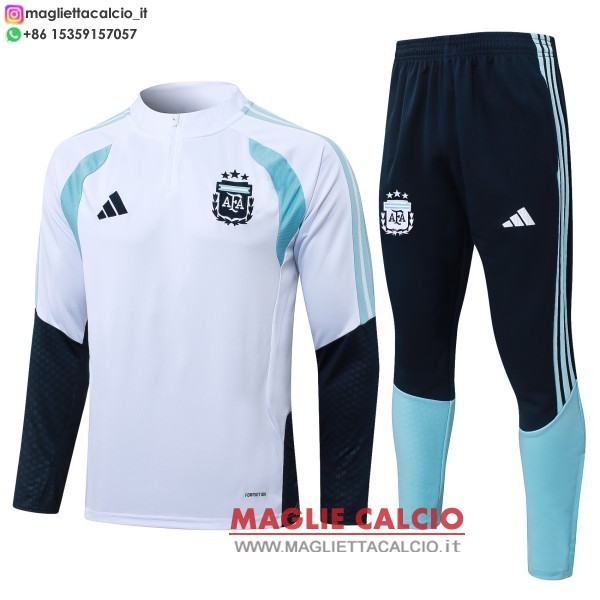 nuova argentina insieme completo bianco blu felpa da allenamento 2026