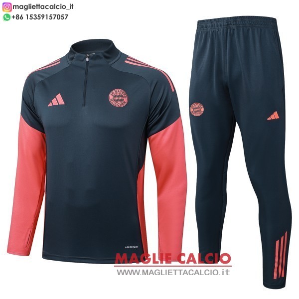 nuova bayern monaco insieme completo grigio arancione felpa da allenamento 2025-2026