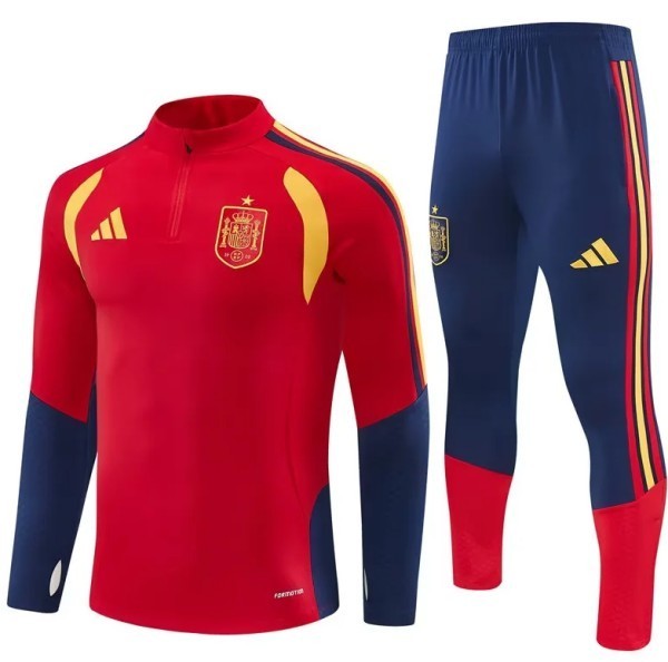 nuova spagna insieme completo rosso blu felpa da allenamento 2026