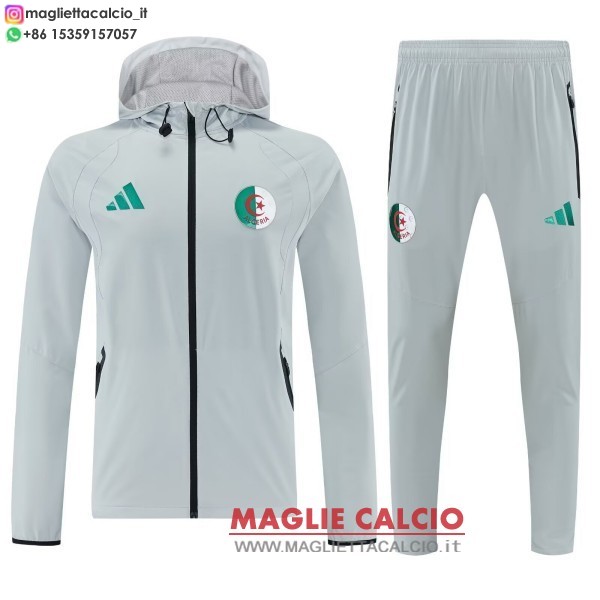 nuova algeria insieme completo grigio giacca con cappuccio e zip 2026