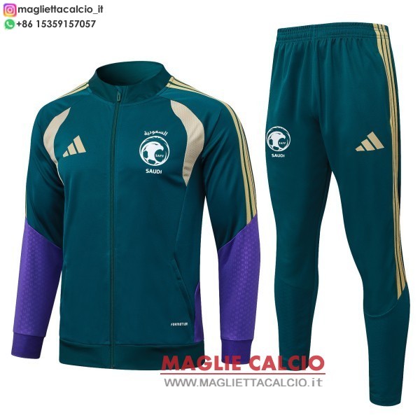 arabia saudita insieme completo verde giacca full zip allenamento 2026